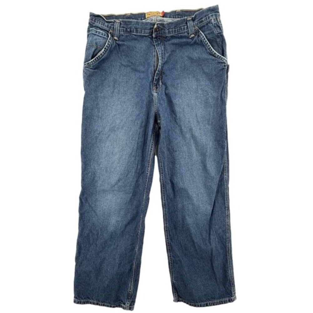 Old Navy Mens Painters Jeans 42x30 Blue Y2K Workwear Utility Carpenter Straight